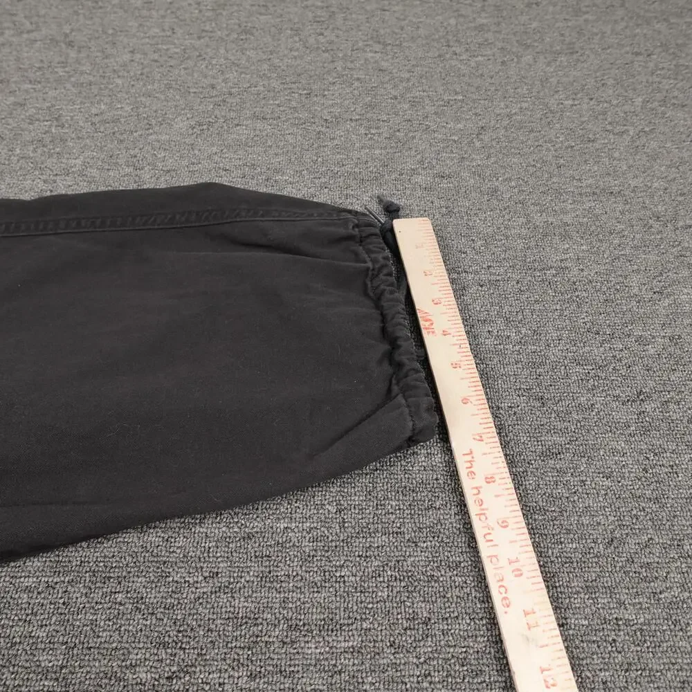 Levi's Cargo Pants Mens 32x30 Black 94 Baggy Wide Leg Cuffed Canvas Casual